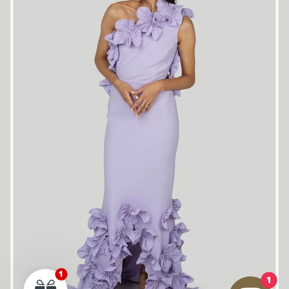 Greta Constantine designer formal gown size medium in colour Mauve - Picture 11 of 14